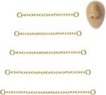 5PCS Nose Chain Surgical Steel Across Top Nose Piercing Jewelry