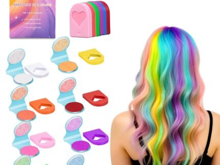 8 Colors Temporary Hair Chalk, Washable Hair Dye for Kids, Non-Sticky UV Light Neon Hair Color, Makeup for Birthday Parties, Halloween & Christmas Festival Gifts, Ideal for Girls Ages 6-10