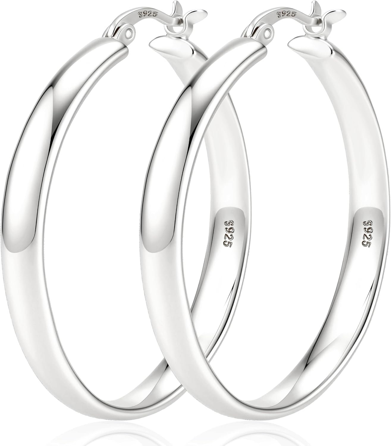 925 Sterling Silver Hoop Earrings Lightweight Large Gold Hoops Earrings 925 Sterling Silver Hoop Earrings Lightweight Large Gold Hoops Earrings