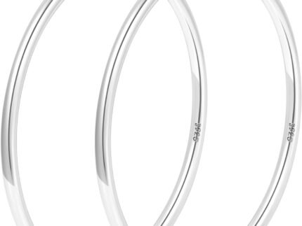 925 Sterling Silver Hoop Earrings for Women Large Silver Hoops Earring