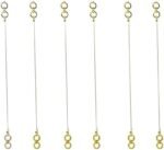 ACCESSHER Gold Plated Invisible Transparent Stretchable Flexible And Adjustable Lightweighted Elastic Heavy Earrings Support Ear Chains For Women(Pack Of 6)
