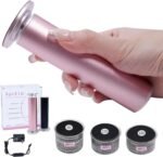 APRELM Electric Foot Callus Remover with 3-Sizes 60pcs Sandpaper Discs, 4.8IN Longer Professional Aluminum Electric Foot File for Dead Skin