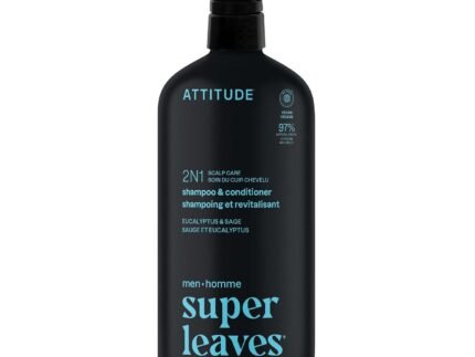 ATTITUDE Men’s Shampoo & Conditioner 2-in-1, Scalp Care, 32 Fl Oz