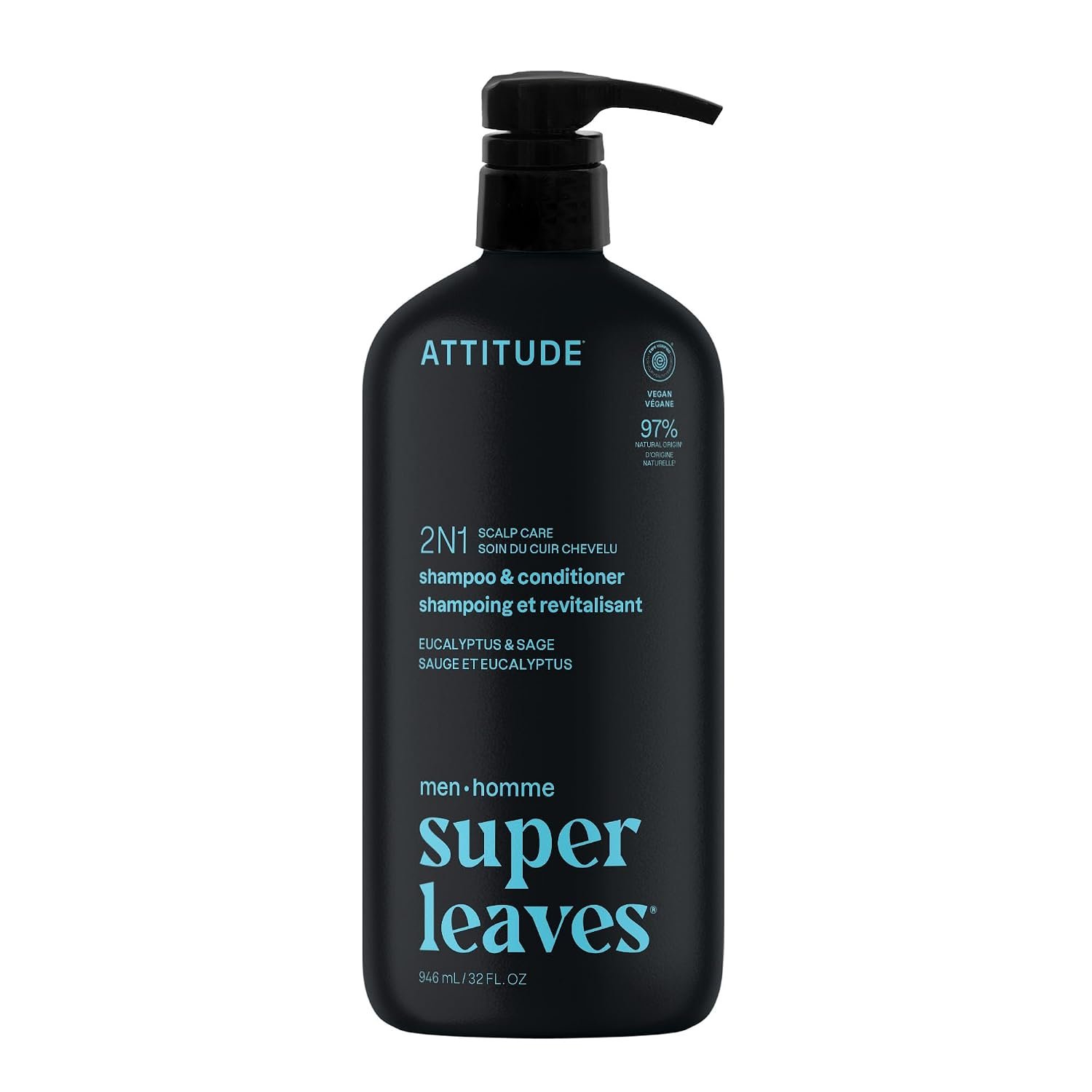 ATTITUDE Men’s Shampoo & Conditioner 2-in-1, Scalp Care, 32 Fl Oz ATTITUDE Men’s Shampoo & Conditioner 2-in-1, Scalp Care, 32 Fl Oz