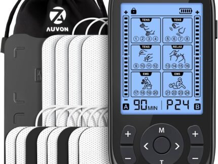 AUVON 3-in-1 TENS Unit Muscle Stimulator, 40 Levels for Gradual Pain Relief