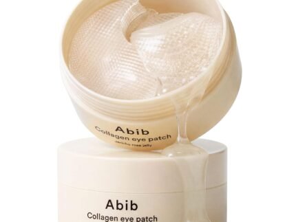 Abib Vegan Collagen Eye Patches for Wrinkles & Fine Line with Jericho Rose Jelly & Peptides, 60 Count, Korean Skin Care