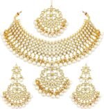 Aheli Maang Tikka with Kundan Necklace Earrings Set Bharatanatyam Jewelry