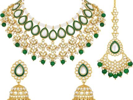 Aheli Necklace Earrings Set Ethnic Bharatanatyam Jewelry set for Women