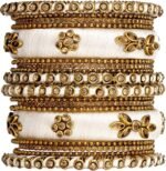 Aheli Royal Design Silk Thread Bangle Set Saree Matching Chuda Indian Traditional Wedding Fashion Jewelry Gift for Women