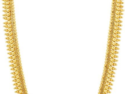Aheli Traditional Long Gold Plated Maharashtrian & South Indian Style Necklace Earrings Jewellery Set Gift for Women