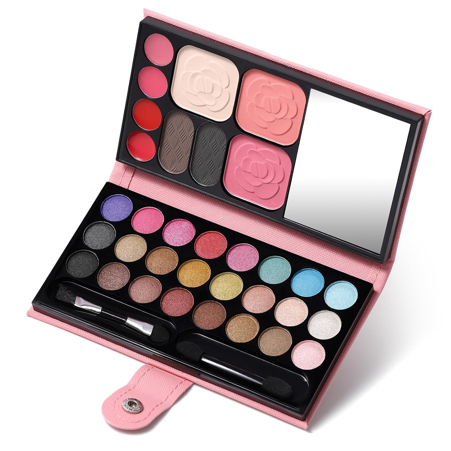All in One Makeup Kit for Women Full Kit - All in One Makeup Kit for Women Full Kit - 24 Eyeshadow, 4 Lipsticks, 2 Blushers, 1 Powder, 2 Eyebrow Powder, 1 Mirror, 2 Double Ended Brush, Makeup Gift Set for Teen Girls Women Beginner and Pros