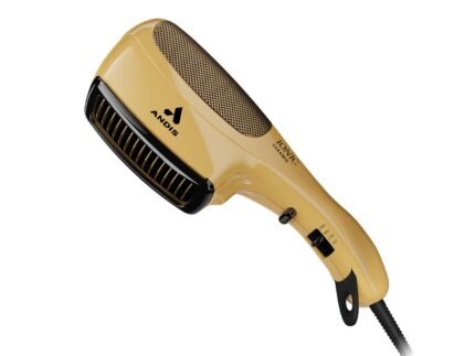 Andis 82125 1875-Watt Tourmaline Ceramic Ionic Styling Hair Dryer, Styling Hair Dryer with Ionic Frizz-Free Technology, No Heat Damage, Lightweight Hairdryer for Normal & Curly Hair – Gold