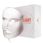 Aphrona® | FDA cleared Moonlight LED Facial Mask Skin Care Mask, LED Light Therapy for face, Red light Blue light for Acne Removal Wrinkle Reduction，450 Powerful LED Chips