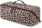 BAGSMART Hair Tools Travel Bag Compatible with Shark Flexstyle, Leopard