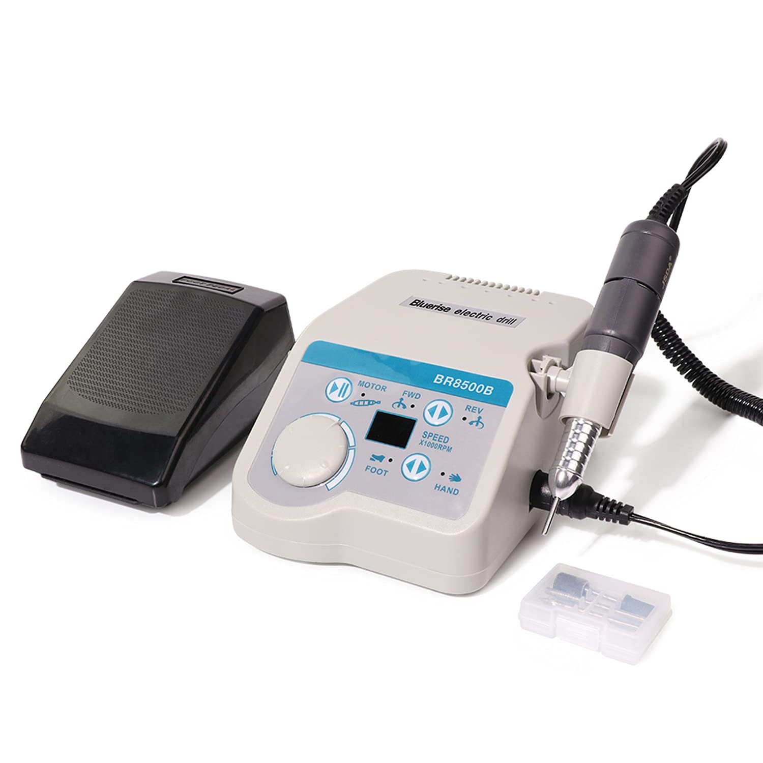 BLUERISE 35000RPM 65W Electric Nail Drill Machine for Acrylic Nails Professional Salon Equipment Manicure Pedicure Electric Nail File for Acrylic Remove Nail Gel Polish BLUERISE 35000RPM 65W Electric Nail Drill Machine for Acrylic Nails Professional Salon Equipment Manicure Pedicure Electric Nail File for Acrylic Remove Nail Gel Polish