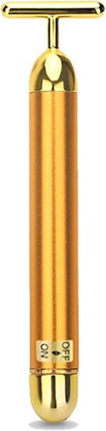 Beauty Bar Gold Face Massager for Skin Care T-Shape Facial