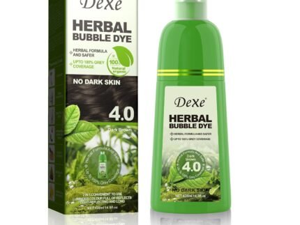 Black Hair Dye Shampoo for Women and Men, Hair Color Shampoo for Gray Hair Coverage, Permanent Shampoo Hair Dye for Color Treated Hair, Natural Herbal Ingredients-14.8FL.OZ (Dark Brown)