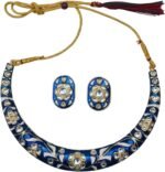 Blue Meenakari Bollywood Gold Plated Hasli Jewellery Set/Kundan Necklace/Choker Necklace/Wedding Jewelry Set/Beautiful Jewelry/Indian Jewelry