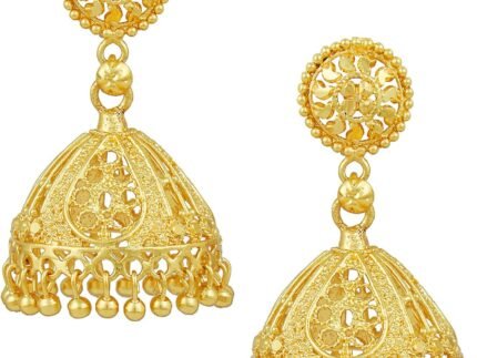 BodhaGold Plated Traditional Indian Jhumka Earrings (SJ_1032)