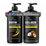 Botanic Hearth Biotin Shampoo and Conditioner with Collagen | Fights Hair Loss & with Korean Ginseng & Turmeric, Conditioner Promotes Hair with Avocado and Coconut | 16 fl oz x 2