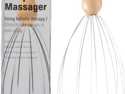Brookstone Oak Head Massager Scalp | Head Massager for Relaxation | Premium Oak Head Scratcher for Stress Relief and Improved Circulation(Brown)
