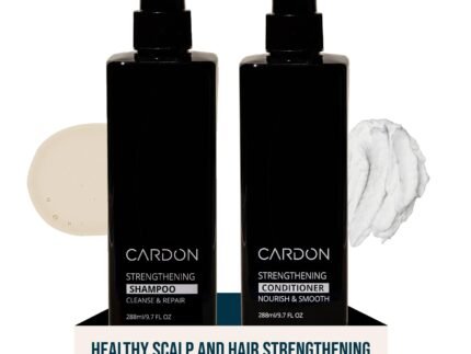 CARDON Scalp Health & Strengthening Shampoo and Conditioner Set for Men – Purifying Care for Thinning Hair – Formulated with Salicylic Acid, Biotin & Yeast Extract – Sulfate Free – 9.7 oz (2 Bottles)