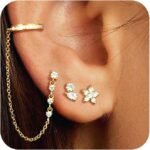 CHESKY Dangle Earrings for Women Trendy, Dainty 14K Gold Plated Chain Earrings for Womens Simple Threader Earrings Non Tarnish Hypoallergenic Long Drop Earrings Jewelry Set for Women Gifts