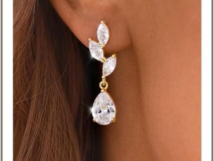 CHESKY Gold Drop Dangle Earrings for Women 14K Gold Plated Wedding Earrings