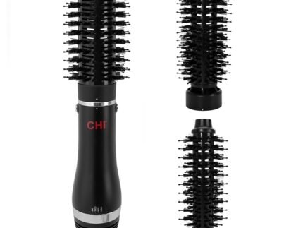 CHI 3-in-1 Round Blowout Brush, Hair Dryer for Smooth & Frizz-Free Hair