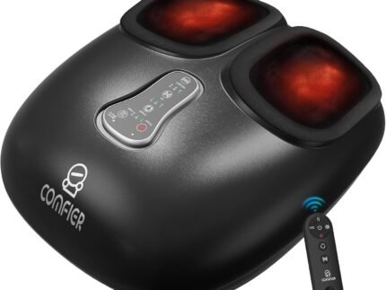 COMFIER 2026 Upgrade shiatsu Foot Massager for Neuropathy,Plantar Fasciitis with Heat,Remote Control,Pause Function, feet Massager with Compression,Vibration,Mothers Day Gift for Mom, Size 13