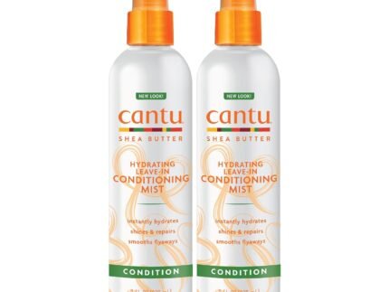 Cantu Leave-In Conditioning Mist with Pure Shea Butter, 8 fl oz (Pack of 2)