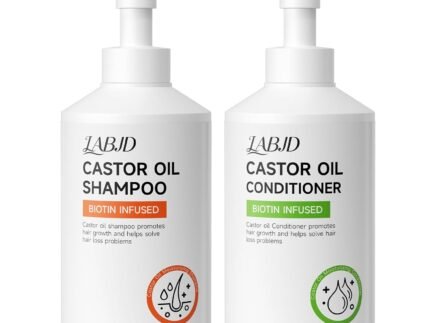 Castor Oil Shampoo and Conditioner Set for Hair Growth Strengthen and Cleanse Shampoo for Thin Hair Restore Damaged Hair Sulfate Free for Men & Women,16.9 FL Oz