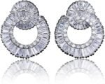 Celebrity Design Women Elegant Statement Rhinestone Jewelry Dangle Drop Earrings Studs
