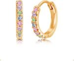 Chanteur Hypoallergenic Huggie Earrings for Girls & Women - Small Hoop Design, Perfect for Teens & Kids