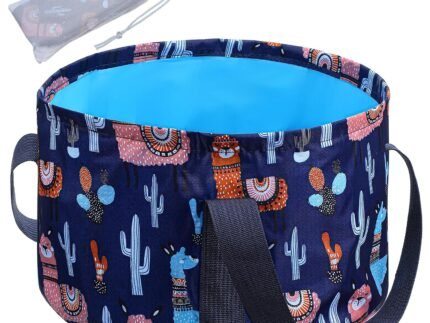 Collapsible Bucket for Soaking Feet – Portable Foldable Foot Bath Tub Spa Basin for Travel, Home Pedicure & Outdoor Camping (Blue)