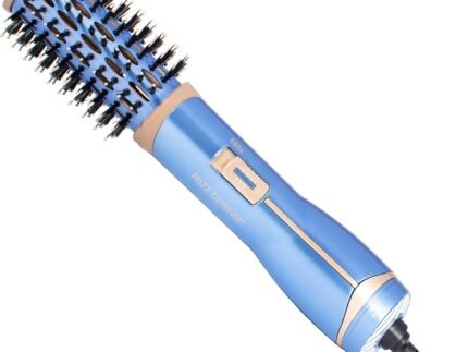 Conair Nano Titanium Ceramic Frizz Defense 1½” (38 mm) Compact Lightweight Hot Air Styling Curl, Straighten, Waver Brush – BC850