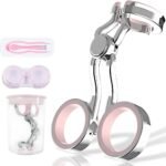 Contact Lens Wearing Aids, Portable Contact Lens Eyelid Stretcher, Color Contact Lens Wearing Tool With Insert or Remove Tool/Tweeers/Contact Lens Case (Pink)