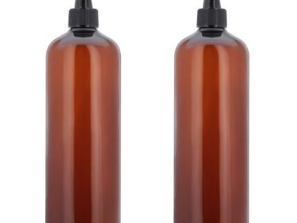 Cosywell 2 Pack 16 Ounce Applicator Bottle for Hair Squeeze Bottle, Brown