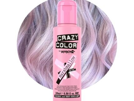 Crazy Color Metallic Marshmallow Semi-Permanent Hair Dye. Highly Pigmented Dusty Pink Conditioning & Oil Nourishing Vegan Formula | No Bleach or Ammonia | 100ml