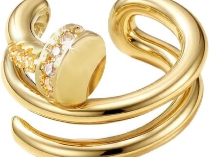 Cubic Zirconia Nail Ear Cuff Non-Piercing Cartilage Earrings