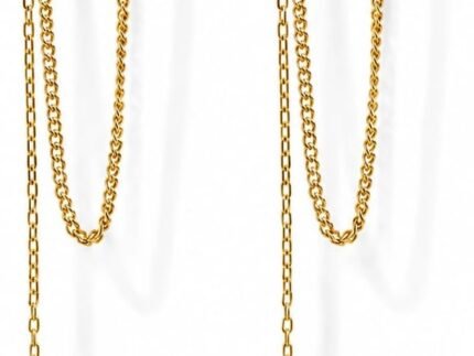 Dainty 18K Gold Plated Chain Earrings for Women – Long Threader Earring with Hypoallergenic Bar Drop Dangle Design, Elegant Line Dangly Jewelry Gift