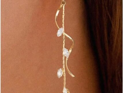 Dangle Earrings for Women – 14K Gold/White Gold/Rose Gold Plated Butterfly Heart Star Hoop Chain Long Tassel Cubic Zirconia CZ Dangle Earrings