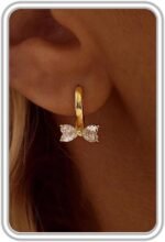 Dangle Earrings for Women, Dainty Huggie Hoop Dangle Earrings