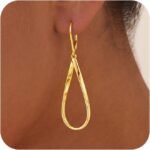 Dangle Tassel Earrings for Women Trendy, 14K Gold/Silver Plated Dainty Dangling Long Chain Drop Earring Dangly Prom Bride Wedding CZ Earring Fashion Jewelry Gift