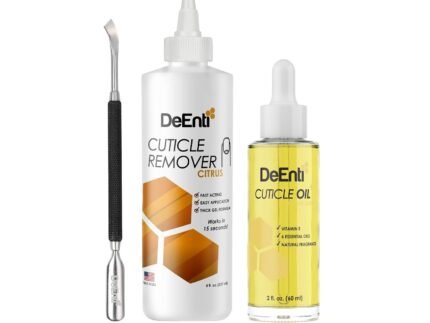 DeEnti Cuticle Set, Cuticle Remover Liquid and Oil with Pusher Tool, Citrus