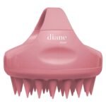 Diane Scalp Massage and Shampoo Brush with Soft Silicone Bristles, Exfoliates and Cleanses Scalp, Promotes Scalp Circulation, Evenly Distributes Hair Oil, Clear