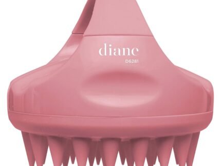 Diane Scalp Massage and Shampoo Brush with Soft Silicone Bristles, Exfoliates and Cleanses Scalp, Promotes Scalp Circulation, Evenly Distributes Hair Oil, Clear