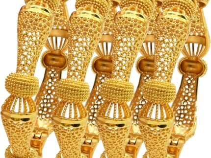 Dubai Gold Bangles for Women Indian African Wedding Bracelets 18K Gold Plated Ethiopian Bridal Jewelry