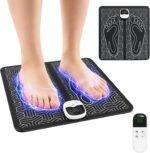EMS Foot Massager for Neuropathy, Foot Stimulator with Wireless Remote Control, 10 Modes & 30 Adjustable Intensity Levels, USB Rechargeable Massage Pad for Foot Pain Relief, Home Office Travel