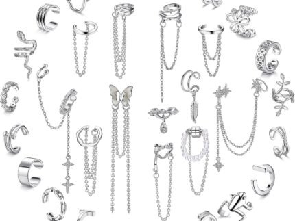 Ear Cuff Earrings Set for Women Adjustable Fake Earring Cuffs Non Piercing